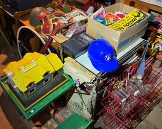 Basement. Down the stairs to the right in the kids and Avon area. 