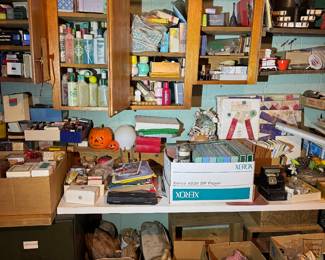 Basement. Down the stairs to the right in the kids and Avon area.