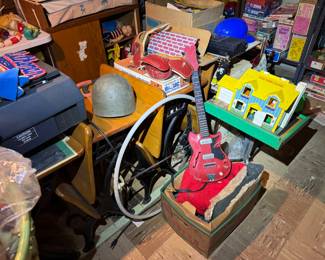 Basement. Down the stairs to the right. in the kids area