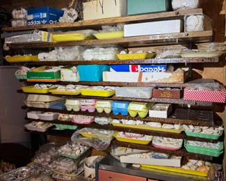 Basement. Down the stairs to the right in the kids and Avon area.