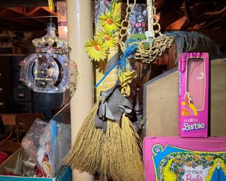 Basement. Down the stairs to the right in the kids and Avon area.