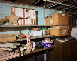 Basement. Down the stairs to the right in the kids and Avon area.