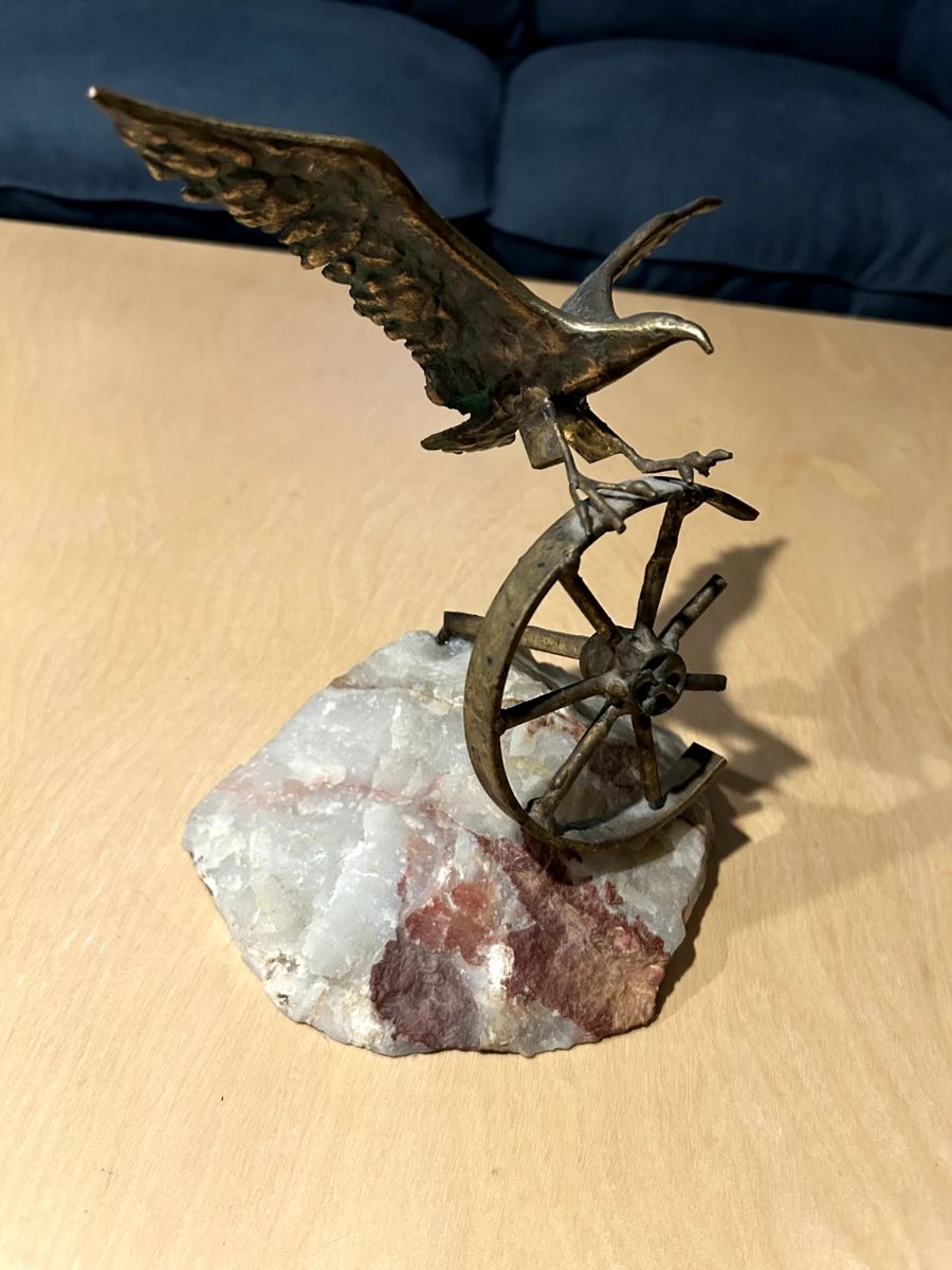 $30 – Curtis Jere brass and stone