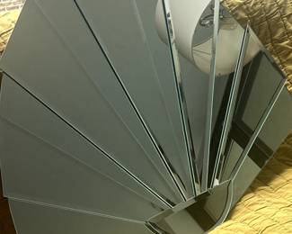 $75–vintage fan mirror (hardware on back)