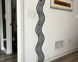 $50–vintage squiggle floor lamp (works)