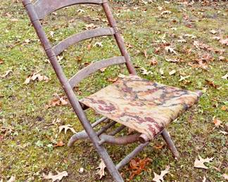 19th century camp chair...