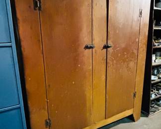 Primitive jelly cupboard (approx. 46"x57")...