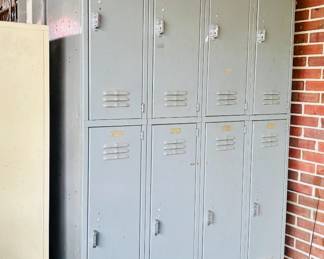 Collection of vintage metal lockers...