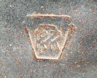 Vintage galvanized Pennsylvania Rail Road water can (detail)...