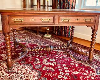 Eastlake Partner's writing table (drawers open or lock on  opposing sides of the table)...