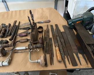 VINTAGE TOOLS - FILES, BRACES, BITS & OTHER