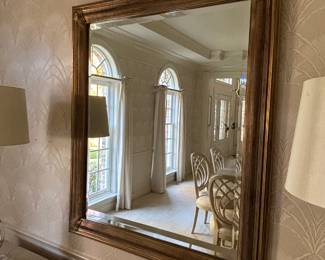 LARGE GOLD TONE MIRROR