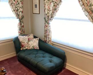 Jade green chaise lounge