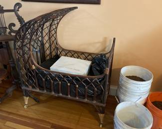 Antique Willow wicker Bassinet