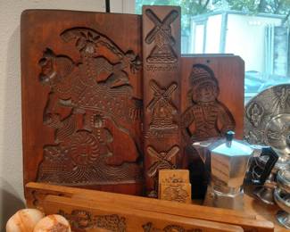Wooden cookie presses