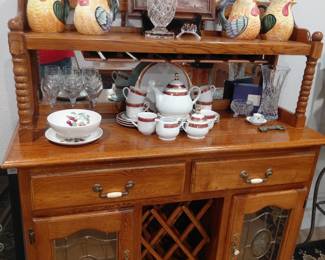 Italian Chicken Pitchers, crystal, tea/dessert set