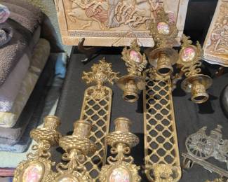 Brass Victorian wall Scones