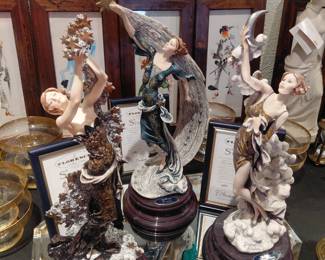 G. Armani figures with boxes and COAs