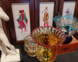 Murano Art Glass, Orig. Watercolors from Venice