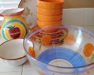 DW111Bowls, Plates And Pitcher