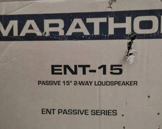 DW207Marathon Ent15 PA Speakers and stands