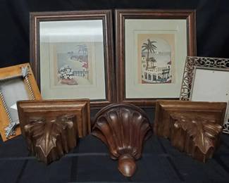 DW128Artwork, Wall Sconces And Picture Frames