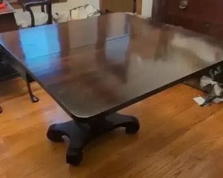 Dark Wood Trestle Folding Table 