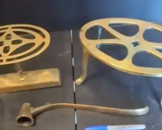 Brass Candle Snuffer Stands