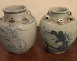10 Chinese Blue White Jugs