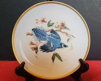 8 Different Bird Motif German Salad Plates
