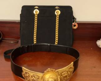 Black And Gold Purse Judith Lieber Belt