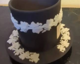 2 Wedgwood Black Jasperware Smoking Set  Bowl