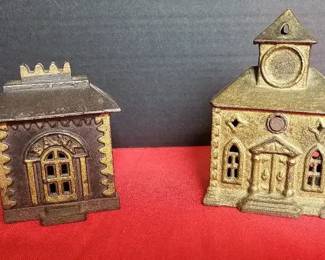 2 A.C. Williams Cast Iron Still Banks