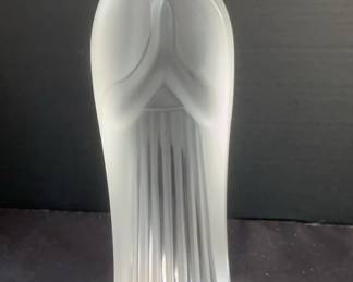 Signed Lalique Frosted Crystal Madonna