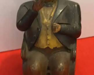 Antique Tammany cast iron mechanical bank