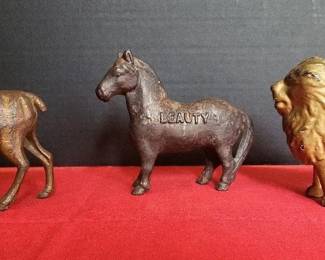 3 A.C. Williams Company Cast Iron Animal Banks