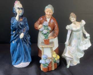 3 Royal Doulton Lady Figurines