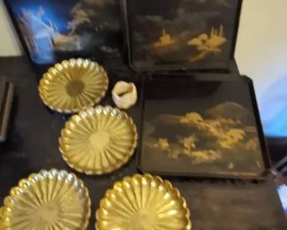 Black, Gold, Bone Chinese Decor