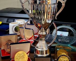 Trophies, pictures and memorabilia from the life- works of Taekwondo Grand Master Won C. Park are being offered for sale