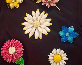 1960s flower power pins