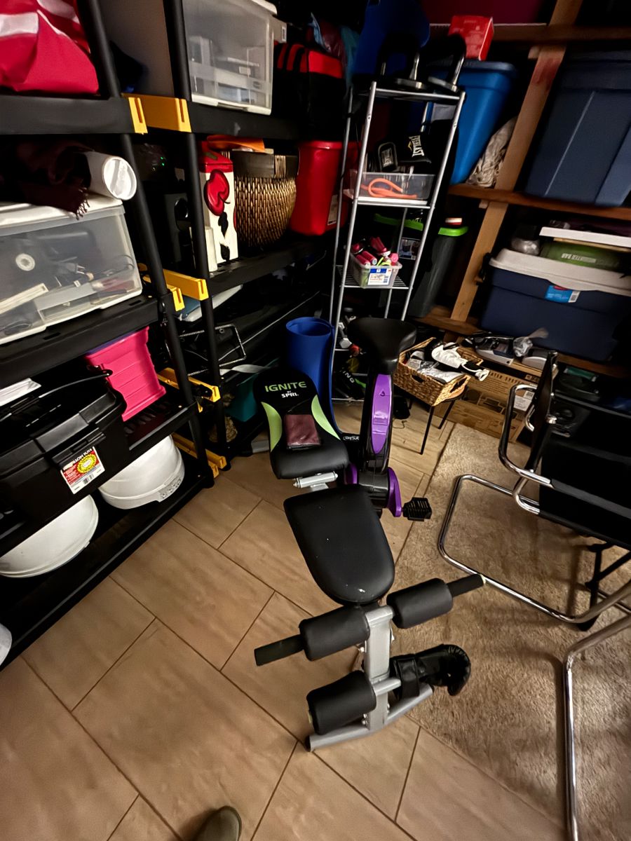 All electrical items are $5ea. Table and chair set.  Old cell phones are in this area of the basement!