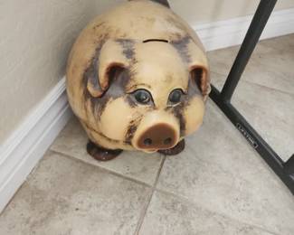 Large Handcrafted Mexican Pottery Pig Bank – Rustic Southwestern Ceramic Folk Art