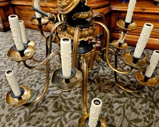 Black and dore gold chandeliere. Breathtaking