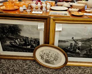 Circa 1850 framed lithographs