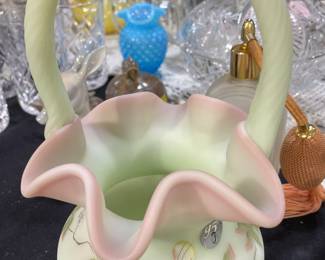 Fenton Basket Signed, Dated and Numbered Rare