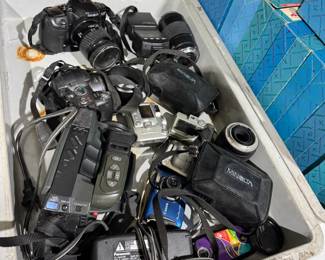 Minolta & Nikon camera systems, Field cannon, home brew kit and accessories, All-clad cookware, demeyere cookware, Spode, Waterford, advertising, MC pillows, Mickey Mouse & friends, tools, power tools, antique tools, carpenter tools