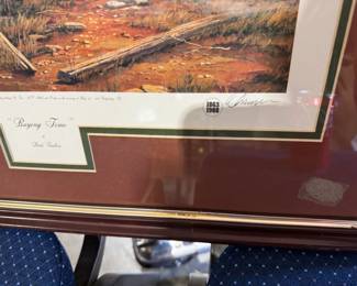 S Kirk & Son Sterling flatware, World War I US Signal Corps mirror, Jim Shore Christmas decor, beaded holiday placemats, The Grinch is in the Gingerbread houses, original antique etchings, signed Lithographs