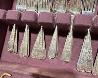 S Kirk & Son Sterling flatware, World War I US Signal Corps mirror