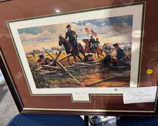 S Kirk & Son Sterling flatware, World War I US Signal Corps mirror, Jim Shore Christmas decor, beaded holiday placemats, The Grinch is in the Gingerbread houses, original antique etchings, signed Lithographs