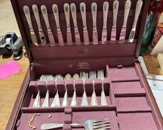 S Kirk & Son Sterling flatware, World War I US Signal Corps mirror